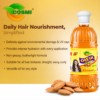Lightweight Daily Almond Hair Oil for All Hair Textures | COSMI Features of COSMI Almond Hair Oil including UV defense, intense hydration, and non-greasy formula for all hair types.
