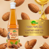 COSMI Almond Hair Oil | Super Saver Family Pack COSMI Almond Hair Oil Super Saver Family Pack surrounded by floating almonds and golden drops of oil.