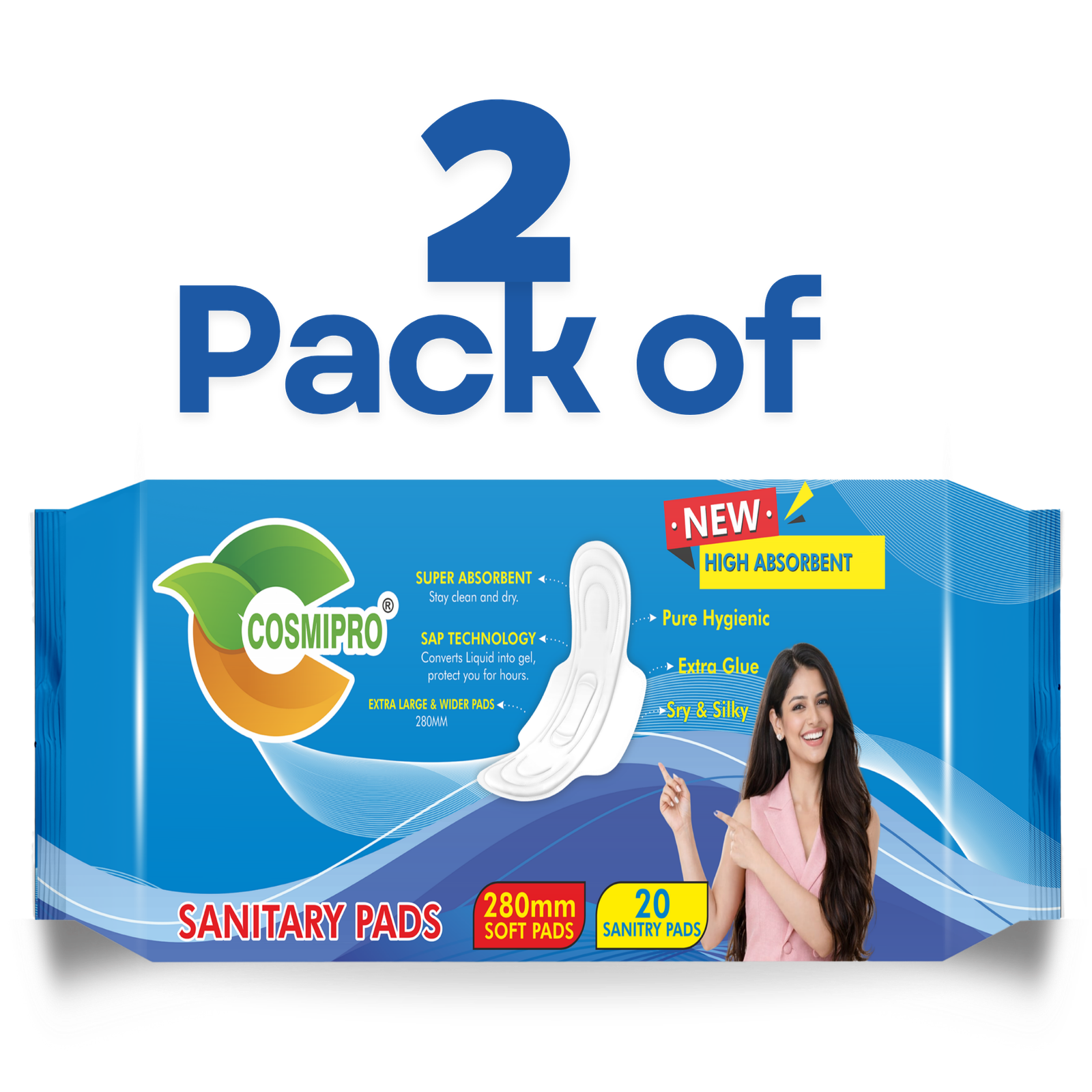 Cosmipro Sanitary Pads 280mm 20 Pads