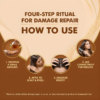 How to Use COSMI Almond Hair Oil | 4-Step Damage Repair Ritual Four-step how to use guide for applying COSMI Almond Hair Oil for optimal damage repair.