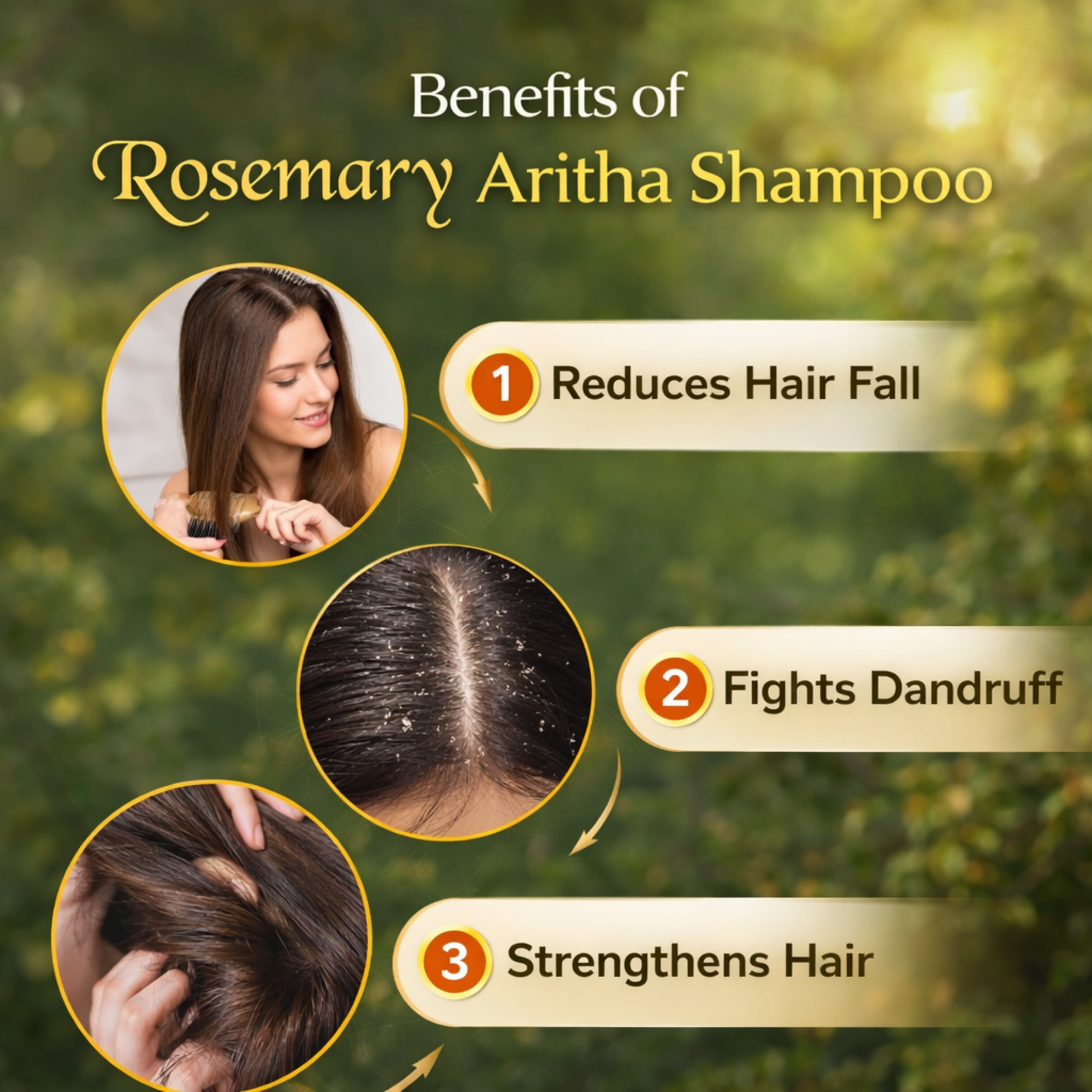 COSMI Rosemary Aritha Shampoo Benefits – Reduces Hair Fall Fights Dandruff and Strengthens Hair Naturally
