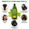COSMI Naturals Amla Hair Oil Benefits – Thickens Hair Strands Promotes Radiant Healthy Hair Nourishes Scalp Accelerates Hair Growth Strengthens Hair from Roots
