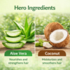 COSMI Aloe Vera Shampoo Hero Ingredients – Aloe Vera Nourishes Hair & Coconut Moisturizes Smoothens Hair