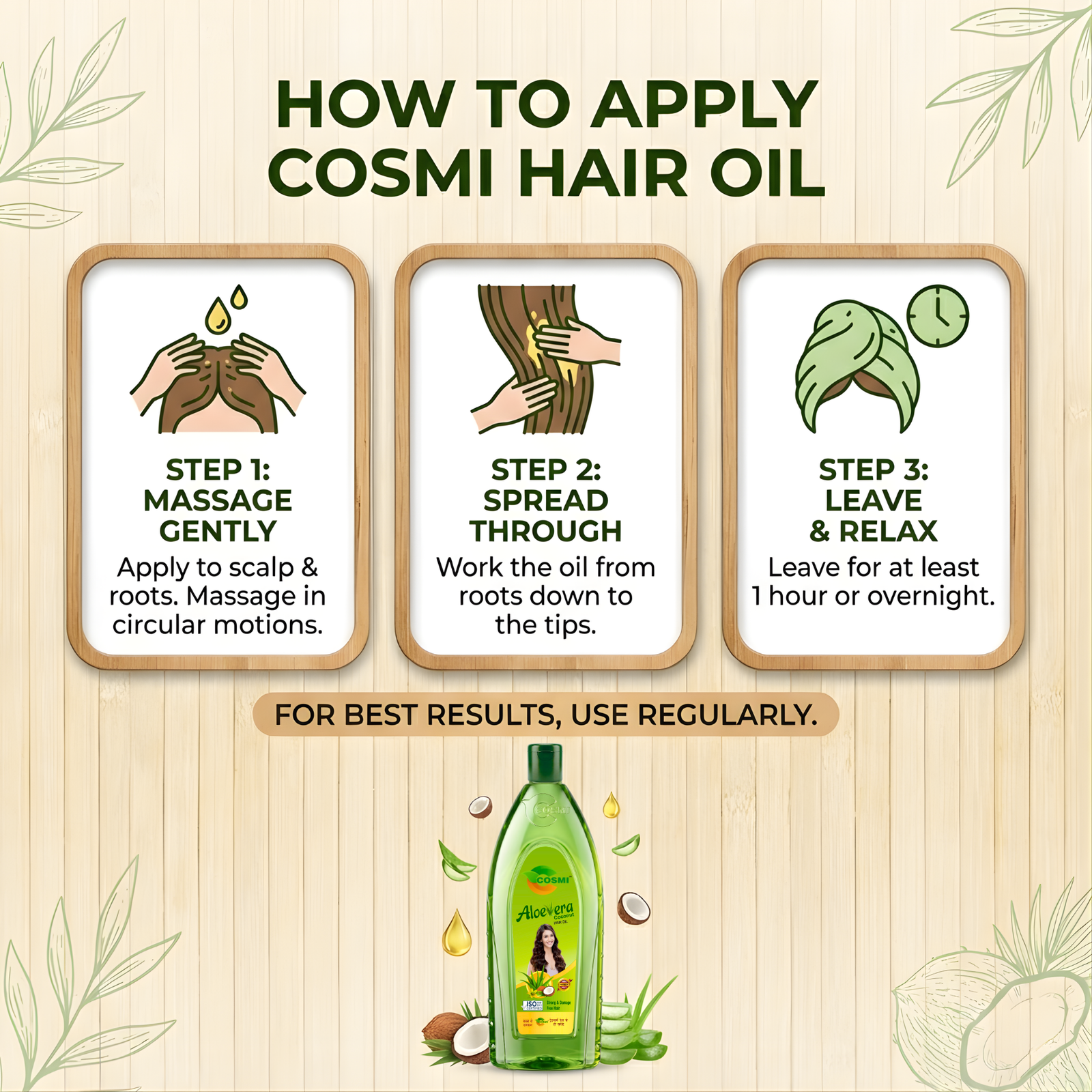 How to Apply COSMI Aloe Vera Coconut Hair Oil – 3-Step Application Guide for Best Results