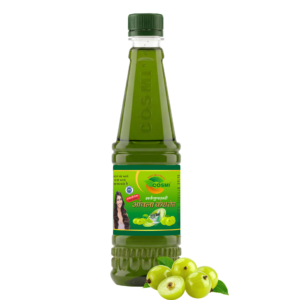 COSMI Sarvagunkari Amla Kesh Tel 450ml bottle with fresh amla fruit against a white background.
