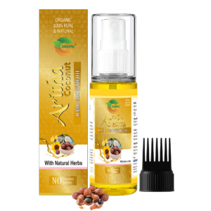 COSMI Aritha Coconut Hair Growth Oil – Organic 100 Percent Pure Natural Hair Oil with Natural Herbs No Paraben India