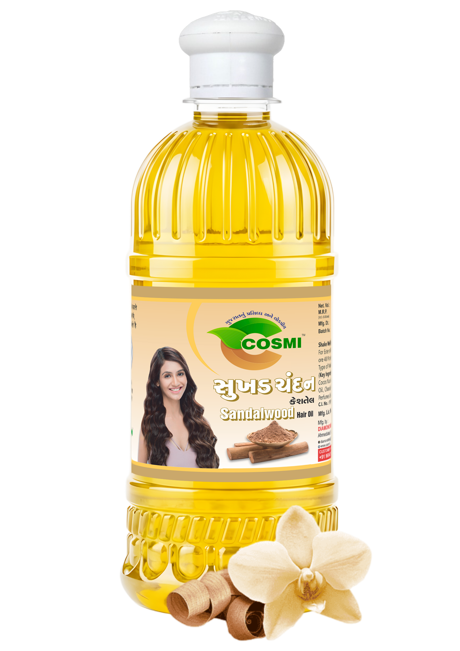 Cosmi Sukhad Chandan Sandalwood Hair Oil 500ml