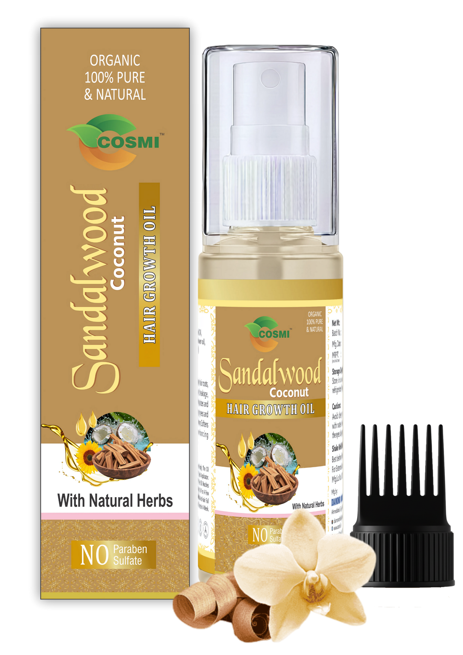 Cosmi Sandalwood Coconut Hair Oil 100ml