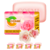 COSMI Fresh Rose Soap 100g Pack of 5 – Moisturising Soft Skin Soap with Natural Rose Extracts Small Pack