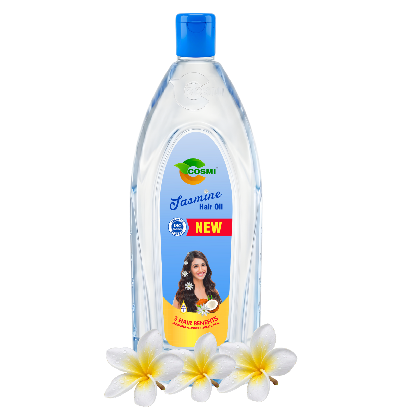 COSMI Jasmine Hair Oil Flip-top Bottle – Natural Jasmine Infused Hair Oil for Lustrous, Fragrant & Healthy Hair