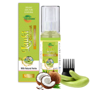 COSMI Naturals Lauki Coconut Hair Growth Oil Spray Bottle – Organic 100% Pure Natural Hair Oil with Natural Herbs No Paraben