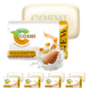 COSMI Milk and Almonds Soap Pack of 5 – Moisturising Soft Skin Soap with Natural Milk and Almond Extracts